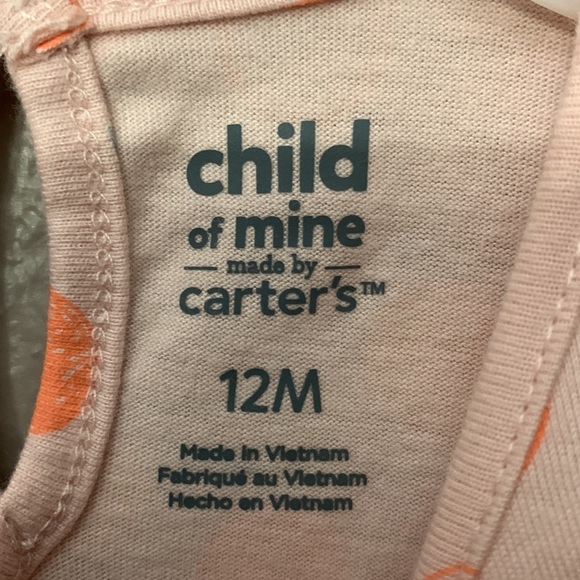 Carter’s baby girl Spring Summer romper Oranges Citrus print 12 months - Picture 5 of 10